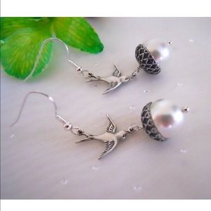 Acorn Drop Sparrow Earrings- handmade